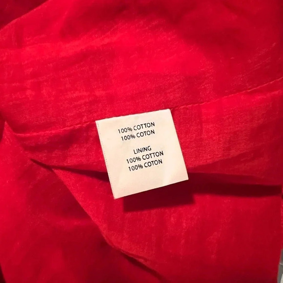 Anthropologie San & Soni, mini flounced red lace dress.Rear zip hookeye closure - Picture 10 of 10